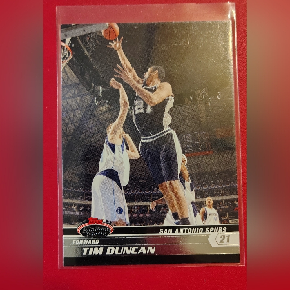 Tim Duncan 2007-08 Stadium Club #21 San Antonio Spurs Basketball Card